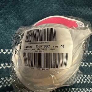 White Bra Insert with Pink Trim - Single Pack